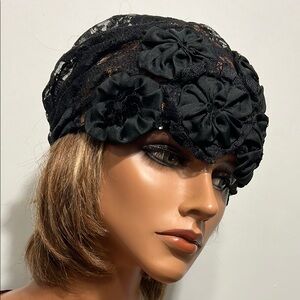 Elegant Black Floral Lace Hair Accessory
